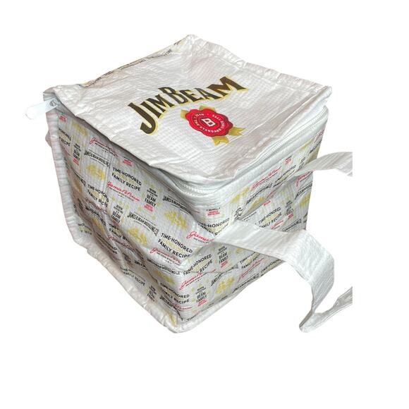 Jim Beam Bourbon Whiskey Cooler Bag Insulated Can Tote Collapse Travel Promo 6" - Picture 2 of 12